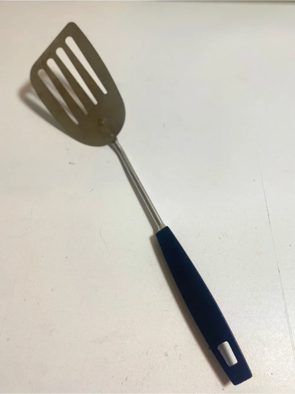 Vintage EKCO Slotted Turner Black Handle Stainless Steel